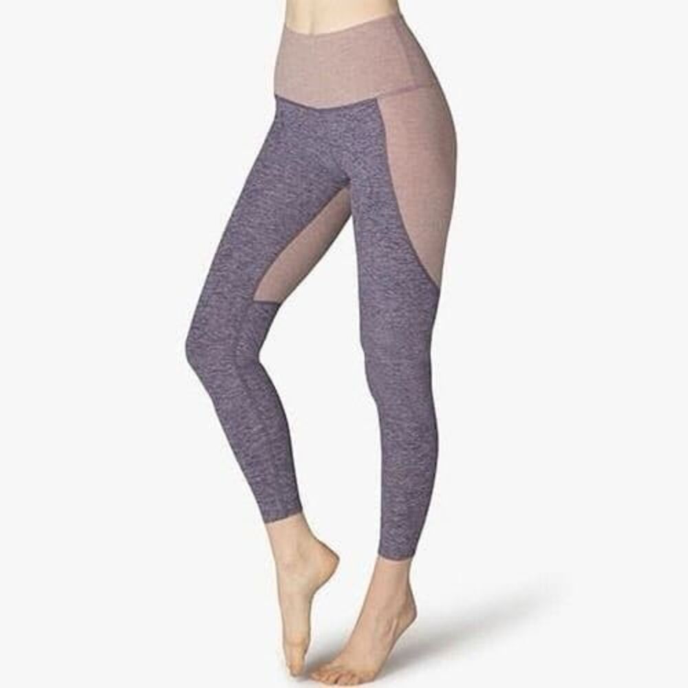 Beyond Yoga Off Duty High Waisted Leggings 7/8 XS Deep Amethyst Wild Wisteria